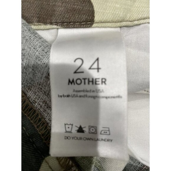 Mother Pants Green The No Zip Misfit Double Time Camouflage Side Stripe Size 24 - Picture 10 of 10